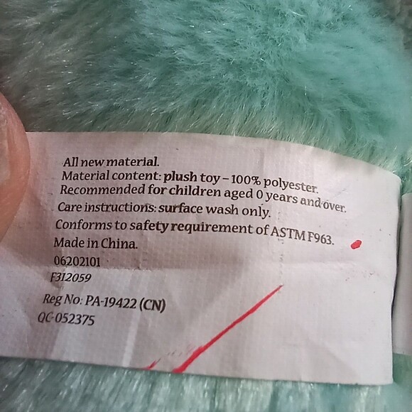 Unicorn Plush Stuffed Animal Toy, Mint Green Red Heart Make Believe Ideas 2021 - Picture 5 of 6